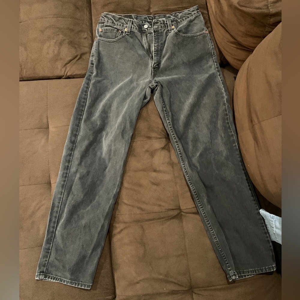 Washed Black Vintage Levis 550 Relaxed Denim 34x30